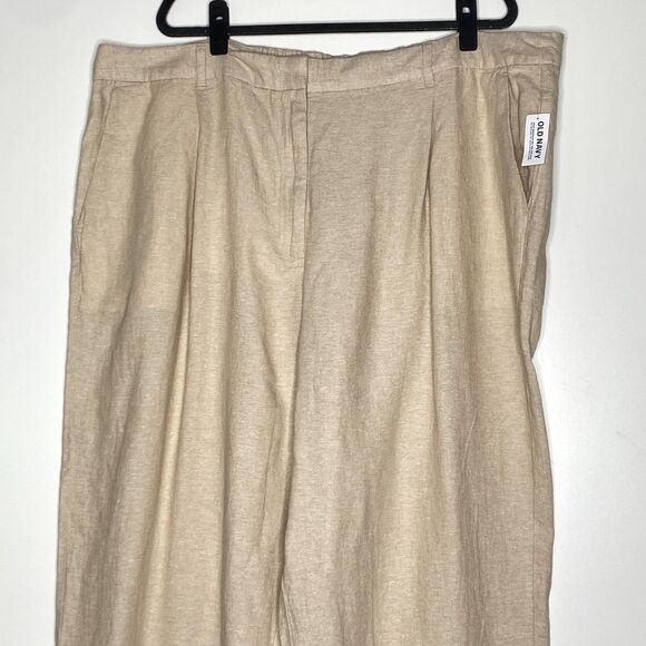 New Old Navy Linen Blend High-Waisted Wide-Leg Taylor Pants Women's Size 3X - Picture 4 of 9